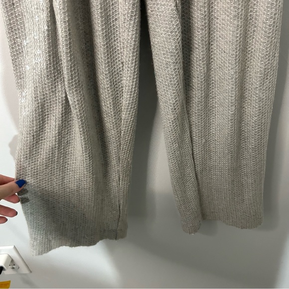 Anthropologie Ett:twa Claudette Silver Sequined Jumpsuit - Picture 4 of 8